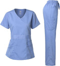 Dagacci Medical Uniform Women's Scrub Set Stretch Y-Neck (Style 92BO)