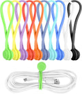 Magnetic Cable Ties Reusable Cord Organizer 10 Pack - Neat Cable