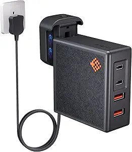 SlimQ GAN USB C Charger: 100W Fast Compact PD Wall Block