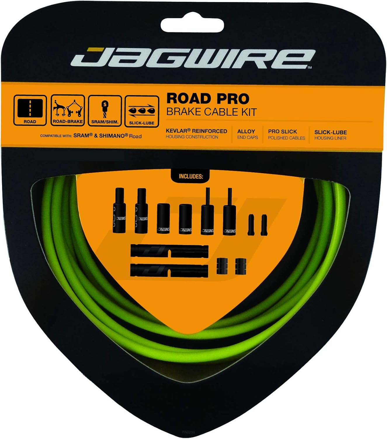 Jagwire PCK202 Organic Green Road Pro Brake Kit for Shimano/SRAM