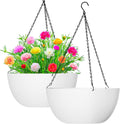 13 in Large Hanging Planters 2Pack - Modern Outdoor & Indoor Pots