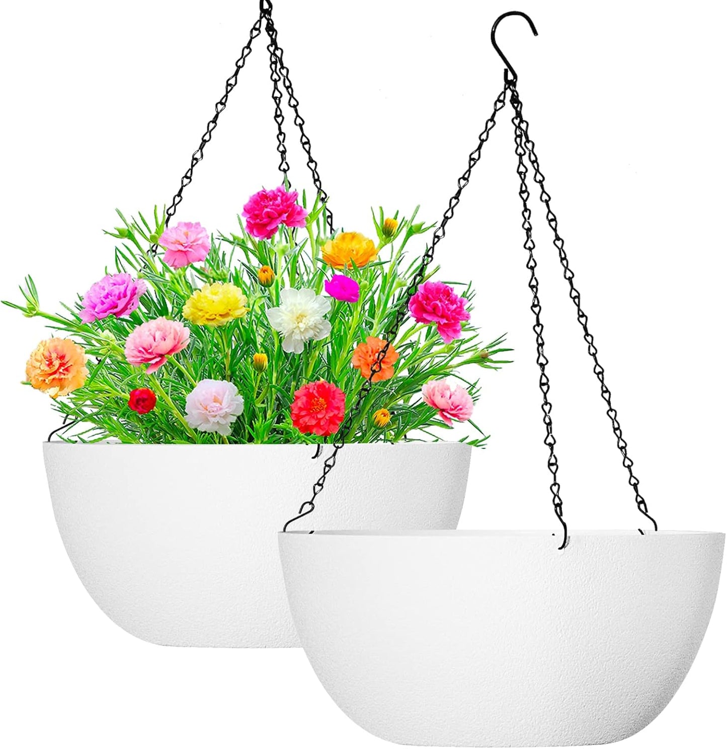 Large Hanging Planters for Indoor and Outdoor Plants - 13 in