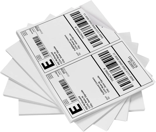 Pacific Mailer Inkjet Shipping Labels - 2 Per Page