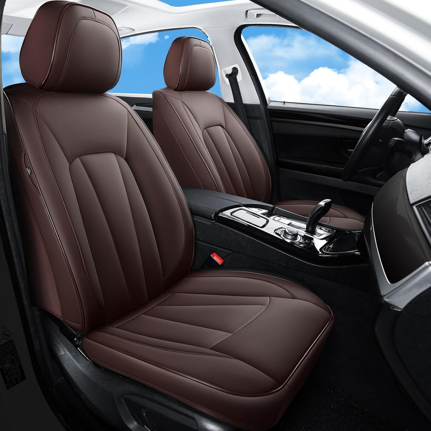 Luxury Brown Leather Car Seat Covers for Ultimate Comfort