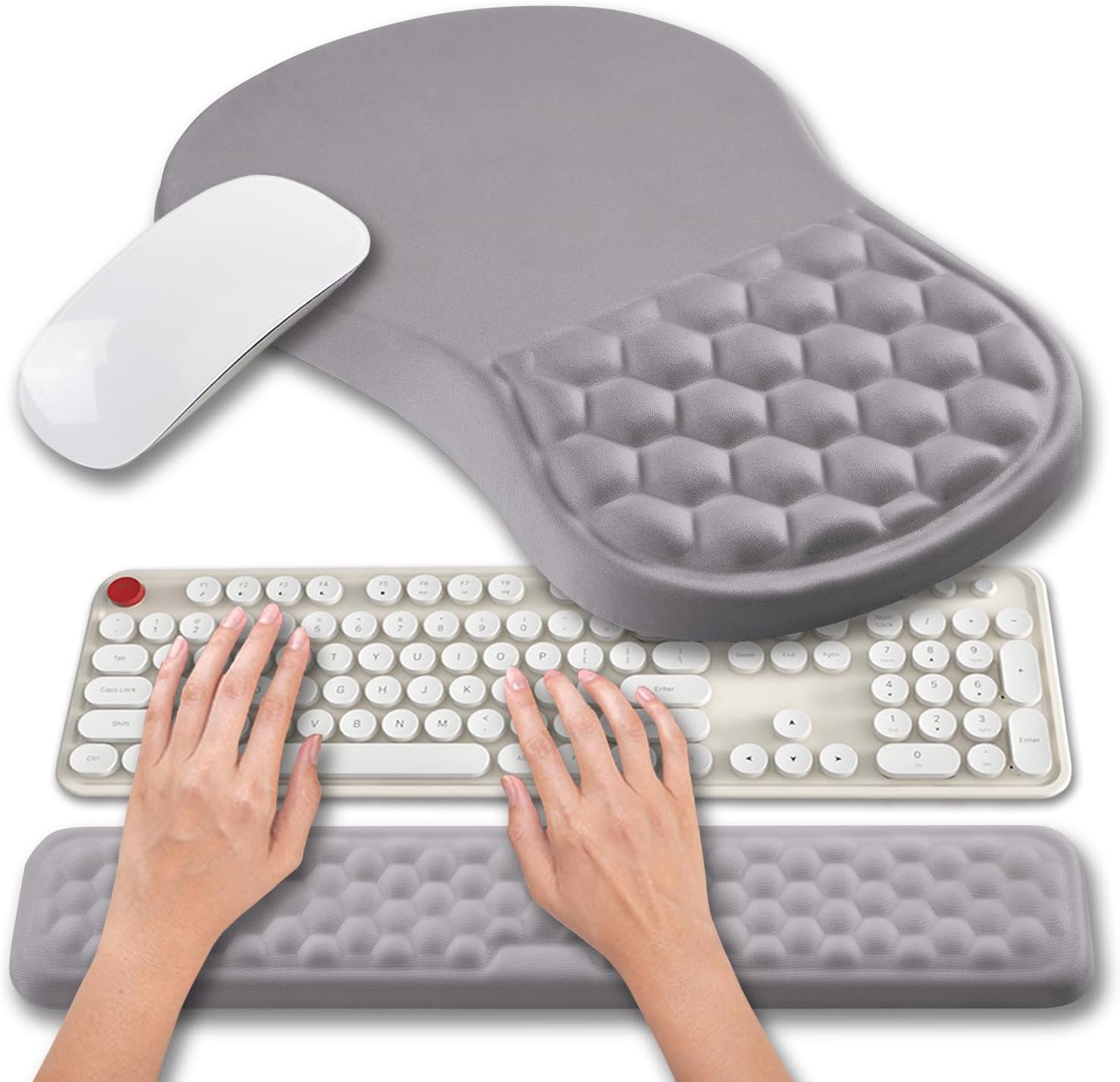 Ergonomic Mouse Pad Wrist Support Set for Carpal Tunnel Relief
