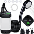Portable Shower for Camping - Long-Lasting 6000mAh Rechargeable Pump