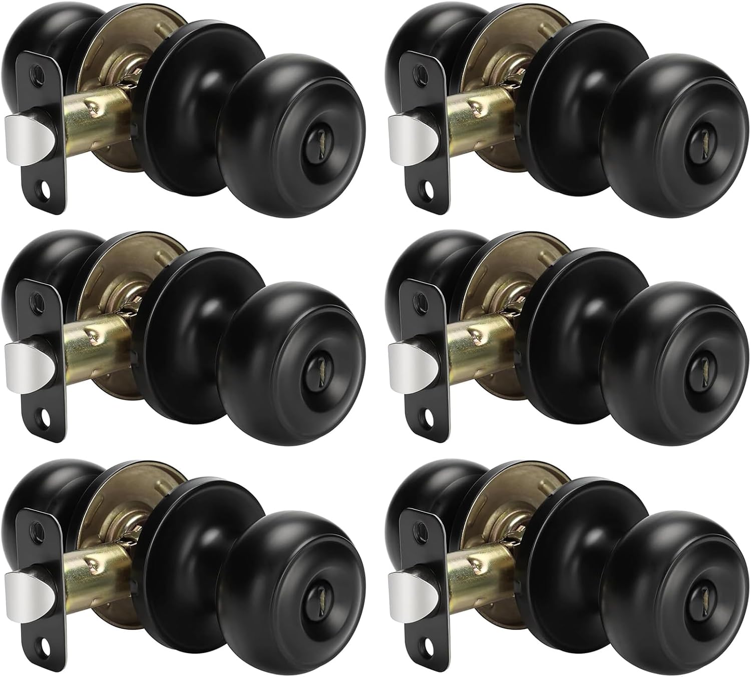 Haidms Matte Black Door Knobs for Interior Privacy Needs
