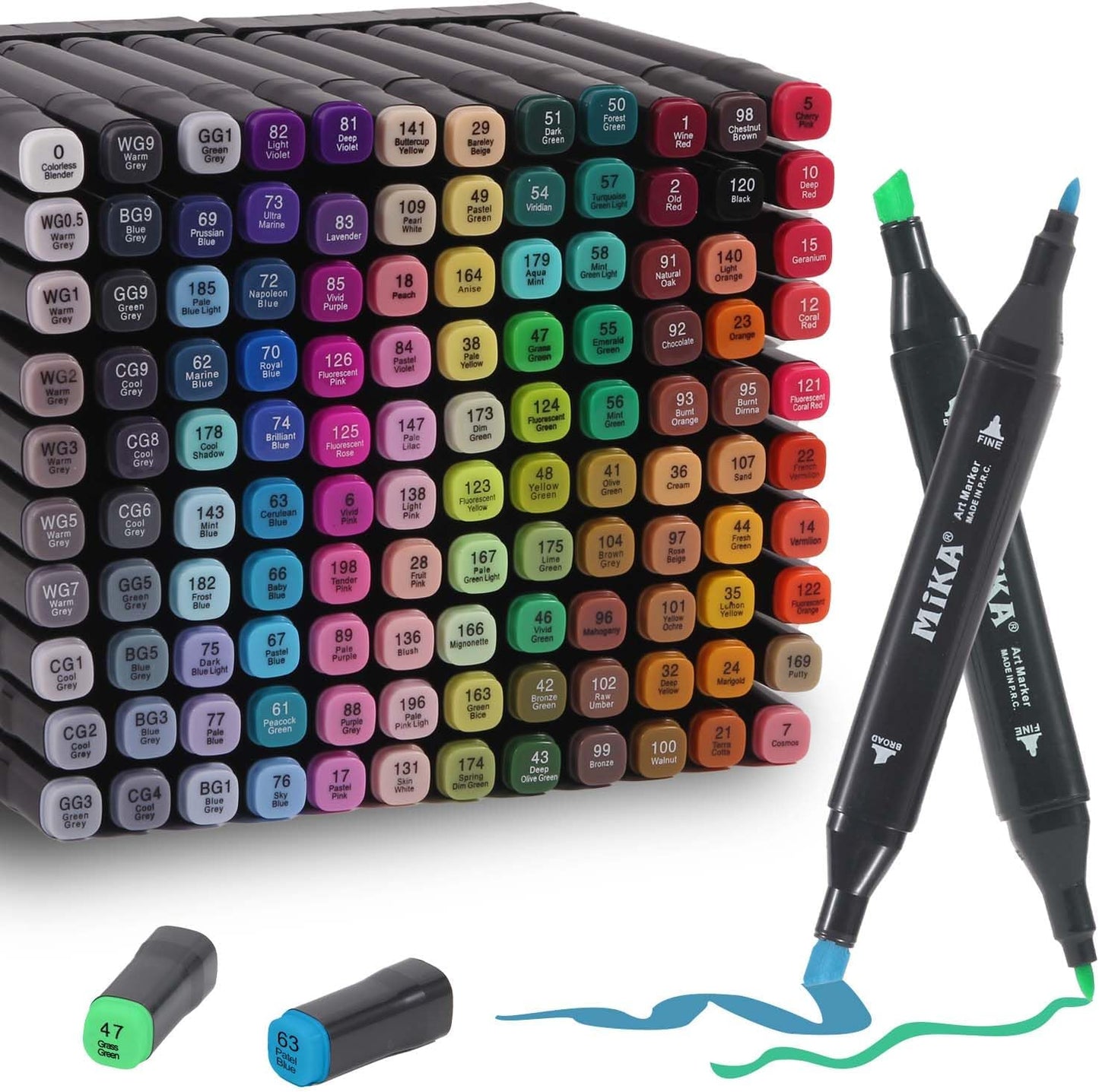 120 Colors Alcohol Markers Set for Professional Artists and Kids