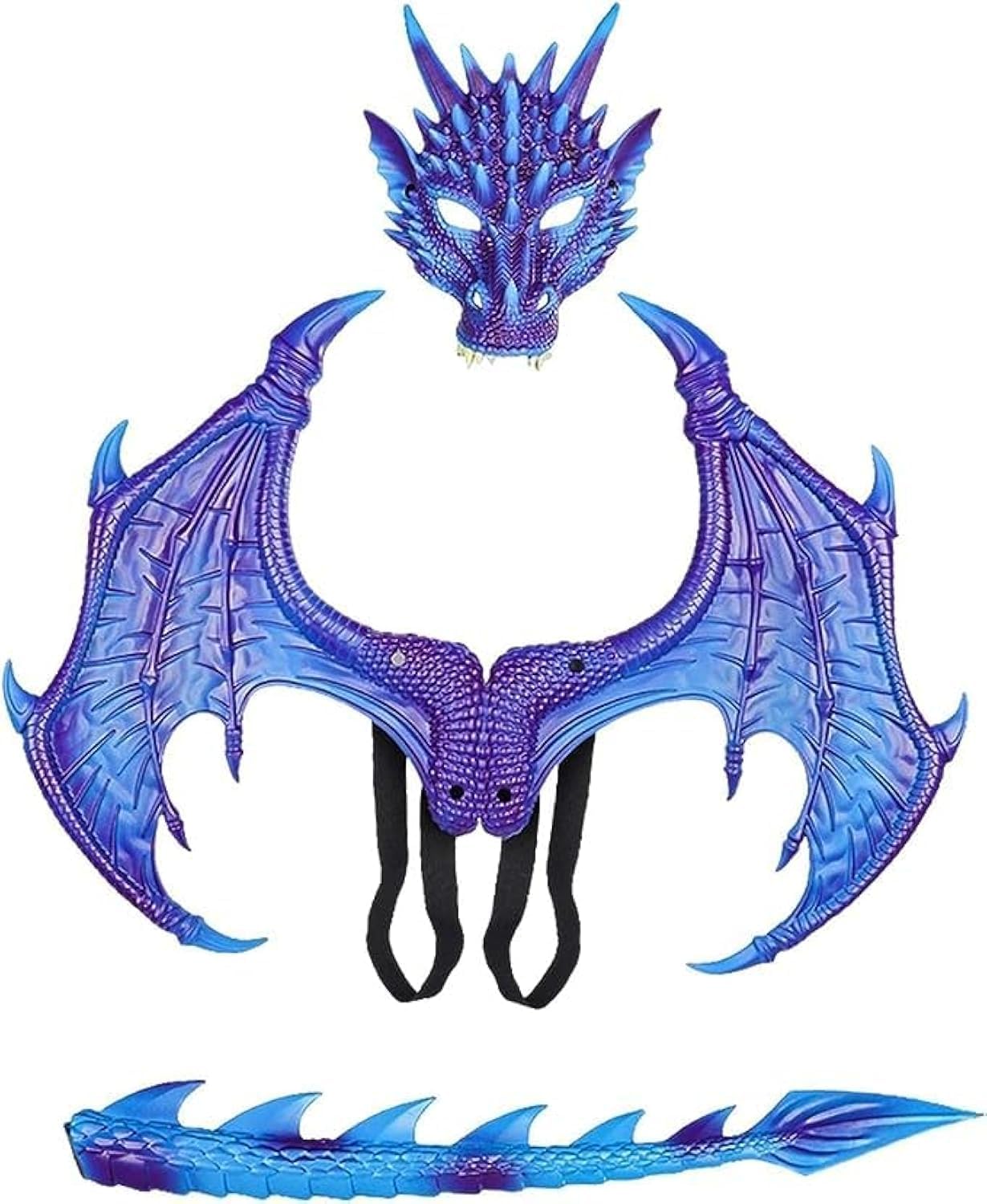 Kids Dinosaur Costume Dress Up Wings Dragon Tail Mask Set