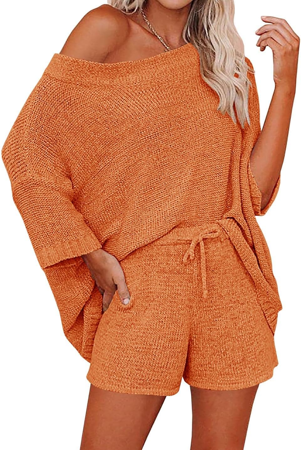 Ermonn Womens 2 Piece Outfits Sweater Sets for Casual Style