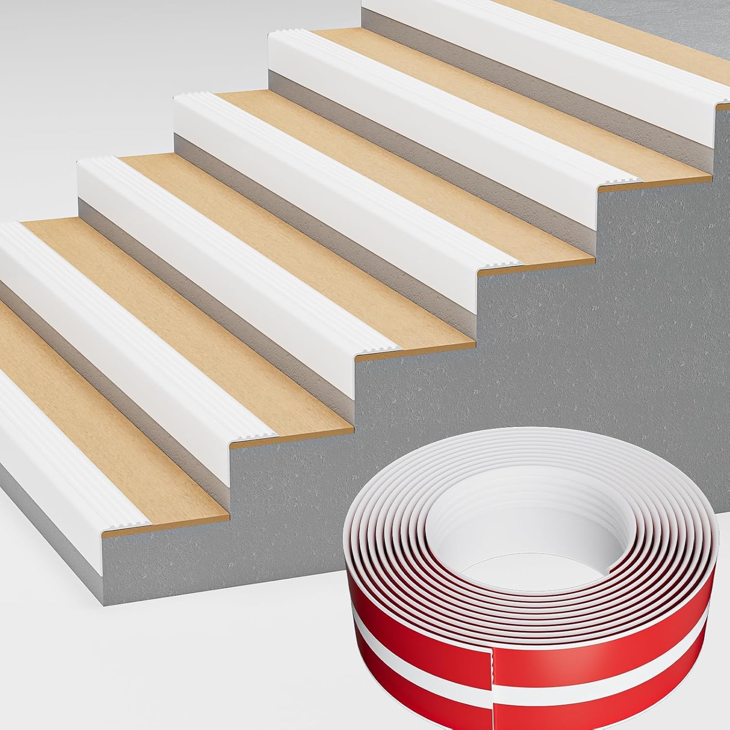 Stair Nosing Rubber Edging Guard Trim Self Adhesive for Safety