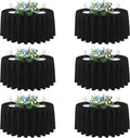 108 in Round Tablecloths Black 6 Pack - Wrinkle Resistant Table Covers