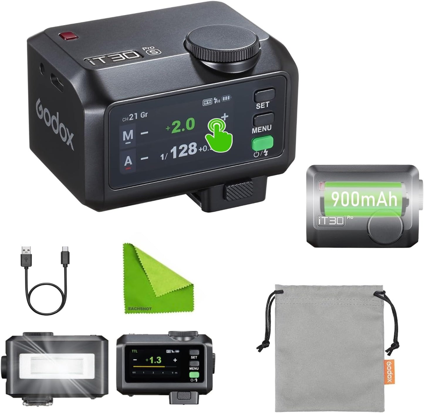 Godox iT30 Pro S Mini Flash for Sony Cameras with TTL & HSS 1/8000s