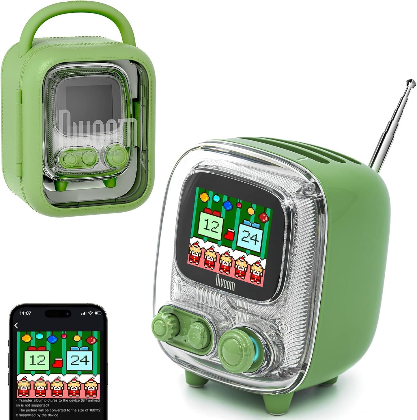 Divoom Tiivoo-2 Portable Bluetooth Speaker with Retro Design