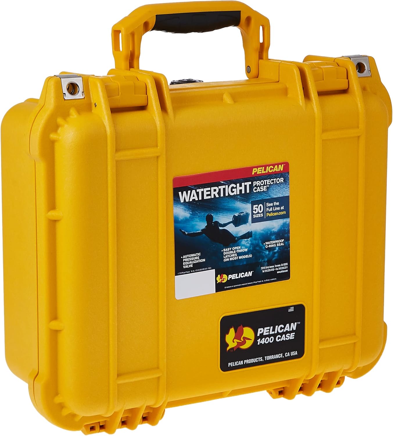 Pelican 1400 Case No Foam in Yellow for Ultimate Protection