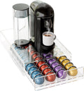Acrylic Coffee Pod Organizer for Nespresso Vertuo 40 Pods - Clear