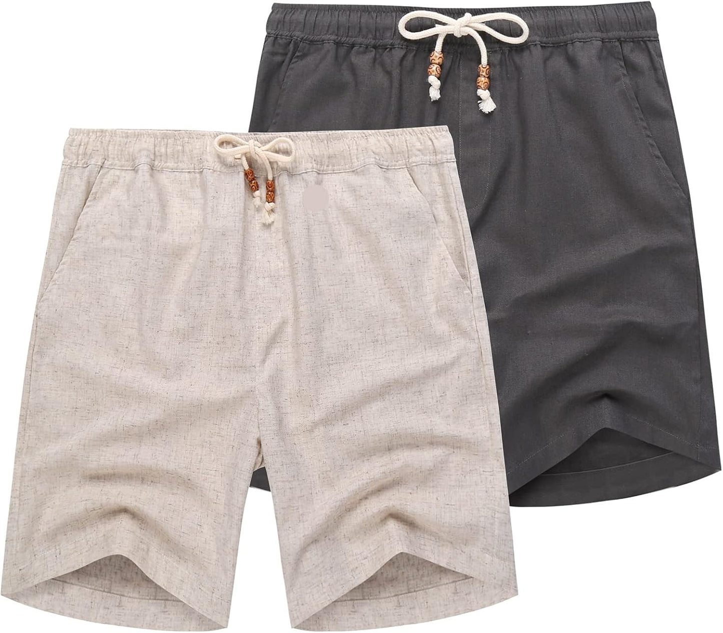 COOFANDY Men's Linen Shorts for Casual Summer Beach Wear