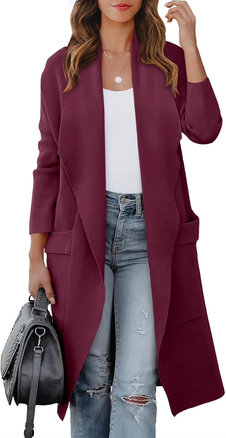ANRABESS Women's Long Cardigan Sweater for Fall Fashion Trends