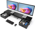 HUANUO Dual Monitor Stand - 43.7 Inch Large Organizer