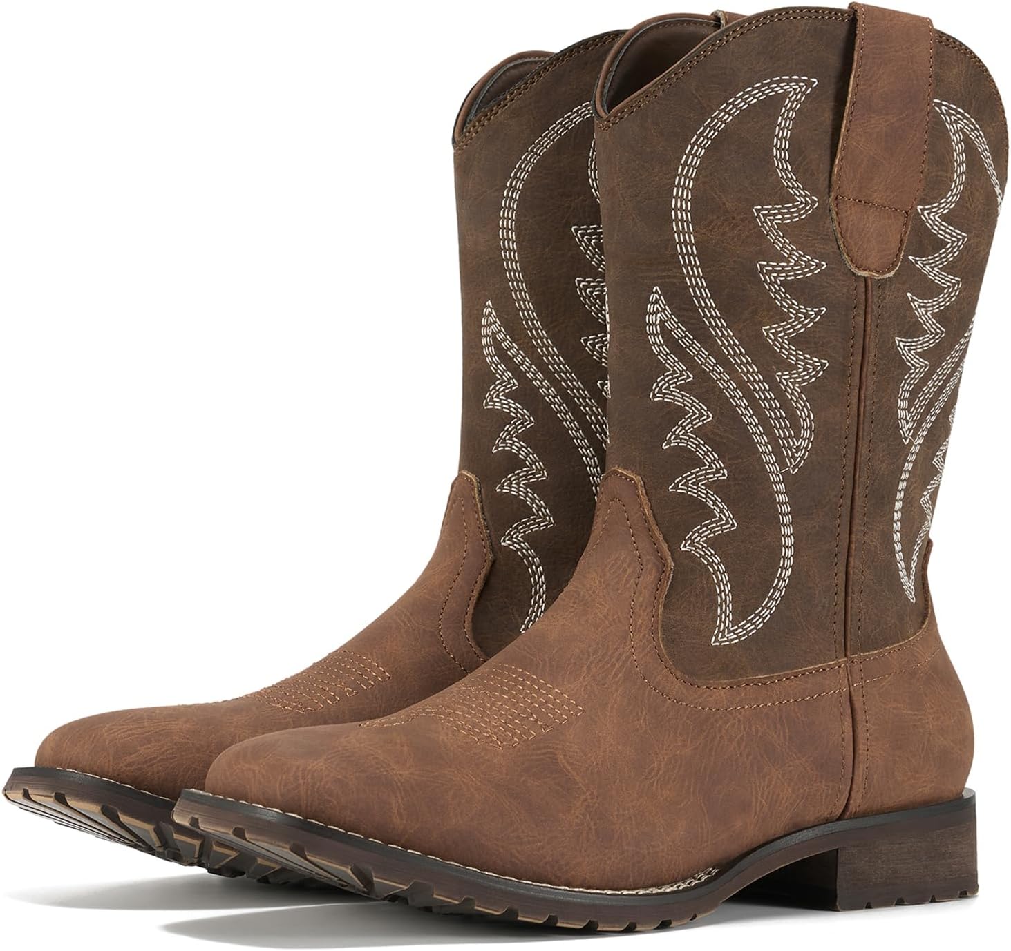 Rollda Cowboy Boots for Men - Classic Embroidered Western Style