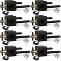 Different Key Entry Lever Lock Venetian Matt Black - Reversible Fit