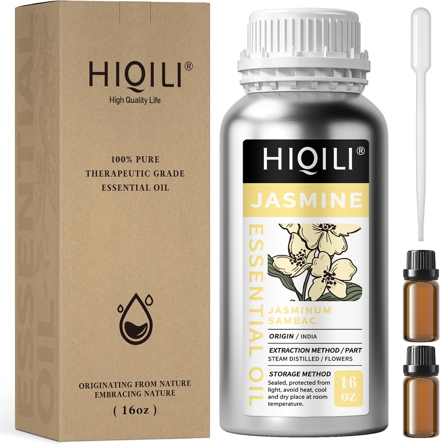 100% Pure Jasmine Essential Oil for Diffuser and Skin Care