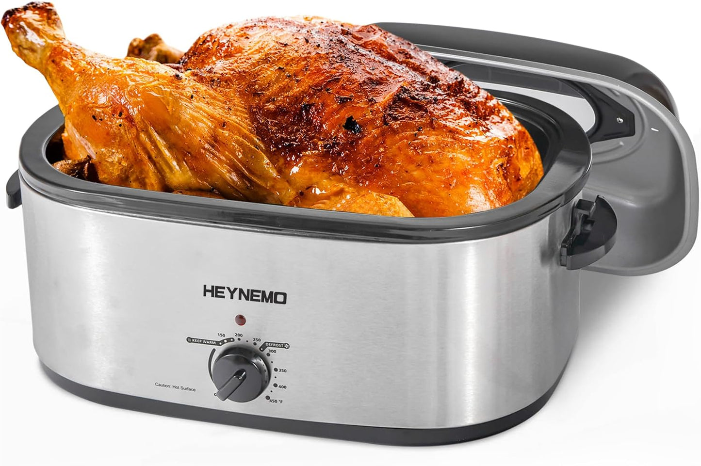 28 Quart Electric Roaster Oven with Self-Basting Lid for Turkey