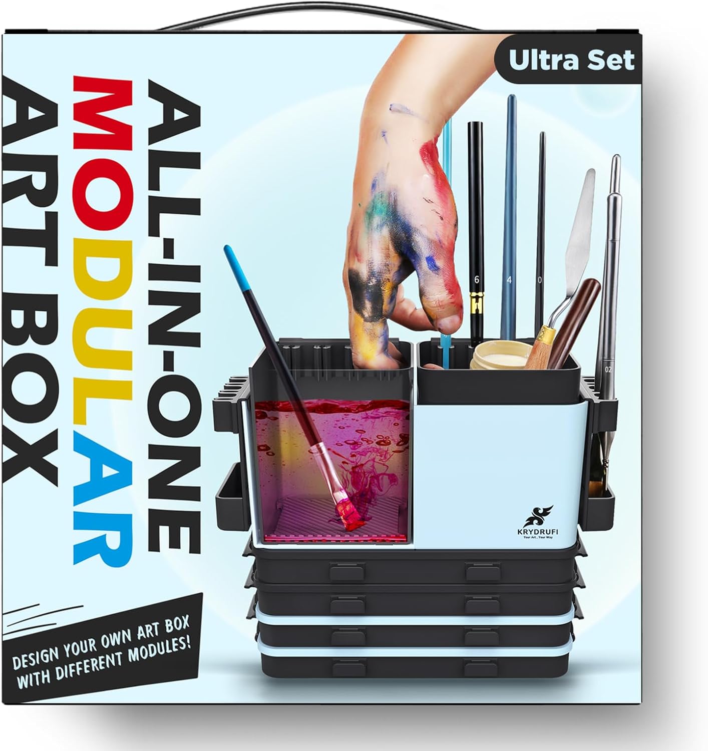 Portable All-in-One Modular Painting Station for Artists