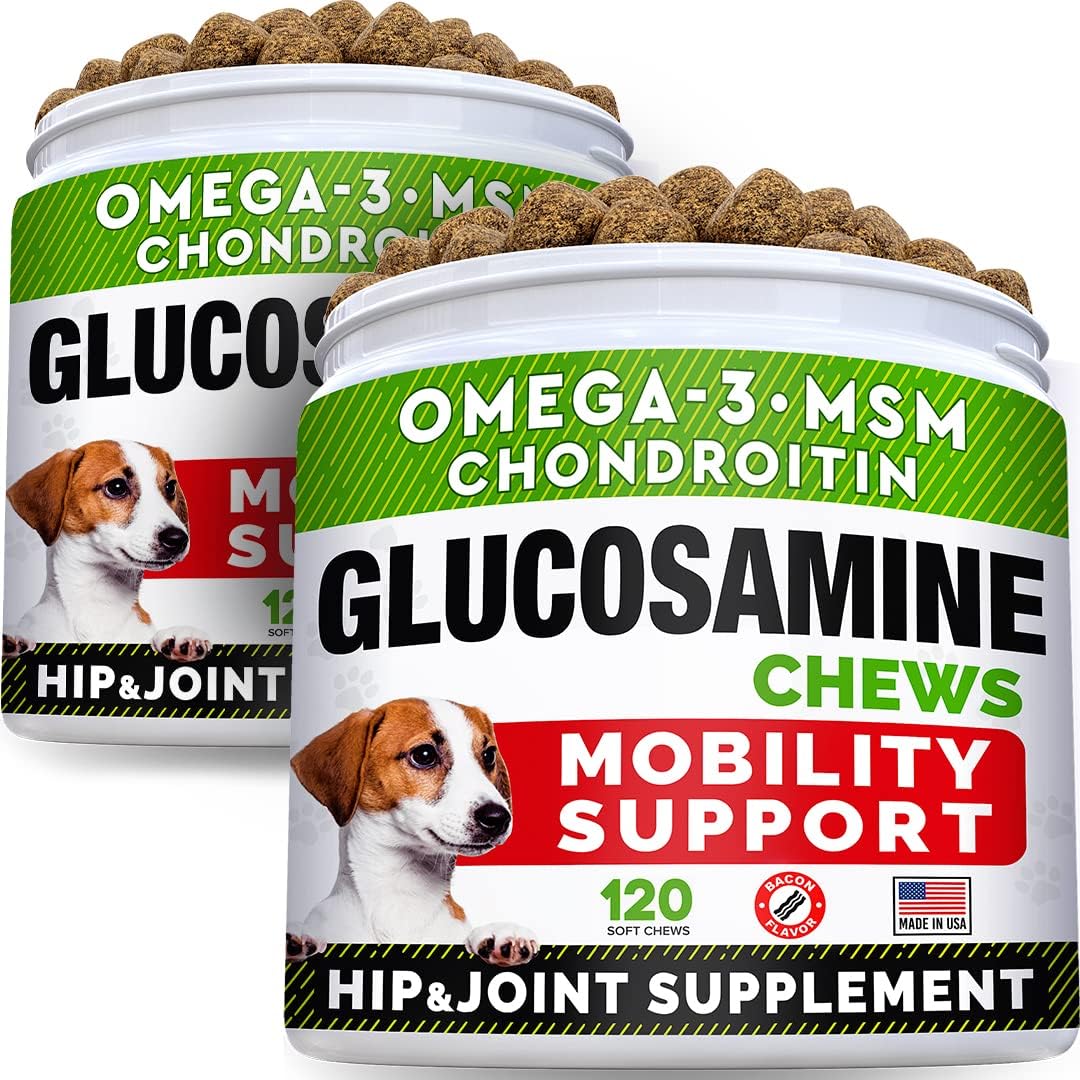 Glucosamine Treats for Dogs - Joint Supplement with Omega-3