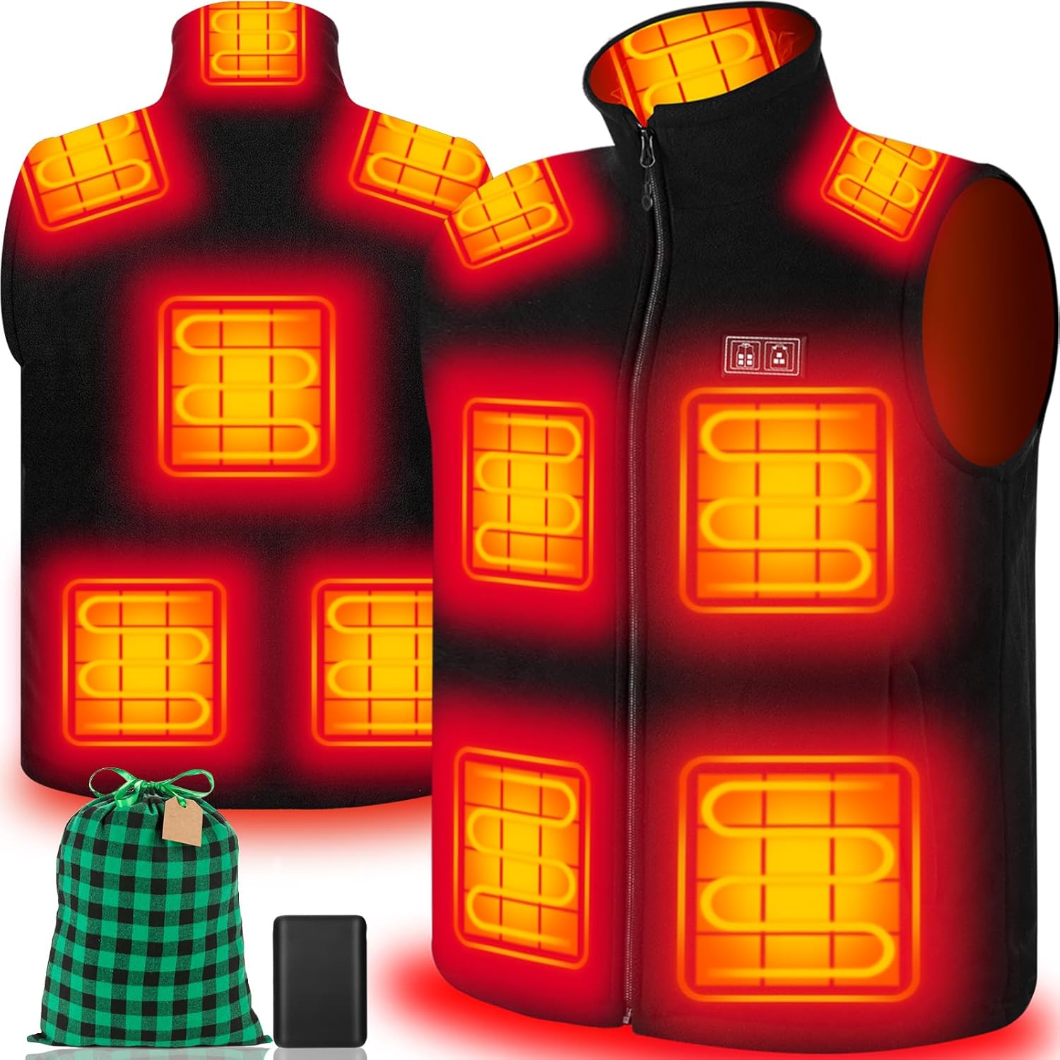 Upgraded Heated Vest for Men with 10 Heating Zones and Battery
