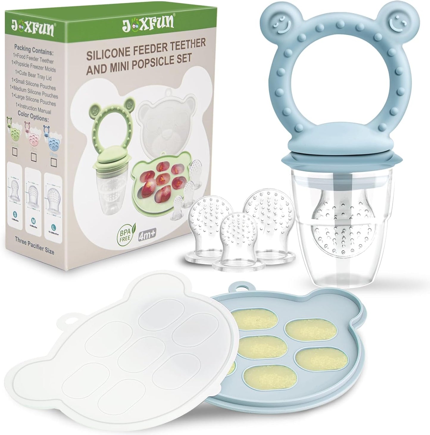 BPA-Free Silicone Baby Feeder & Teether Combo
