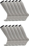 Over the Calf Work Socks 6-Pack for Men and Women 9-11 10-13 13-15