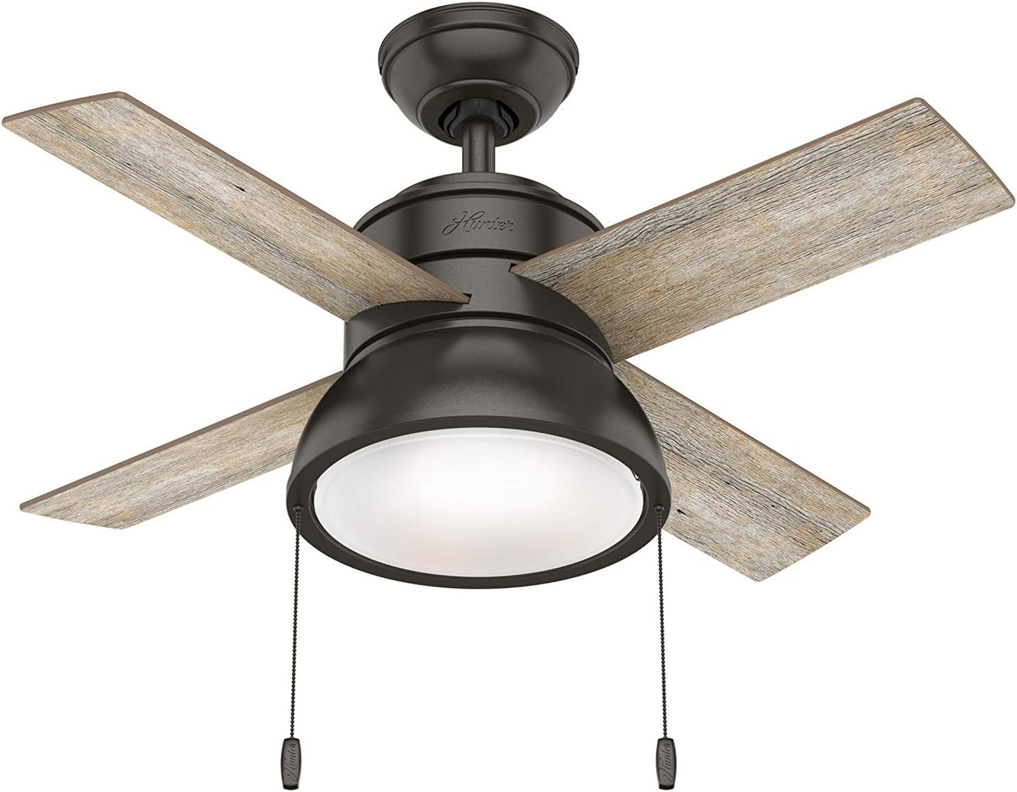 Hunter 36 inch Contemporary Noble Bronze Ceiling Fan with Light Kit