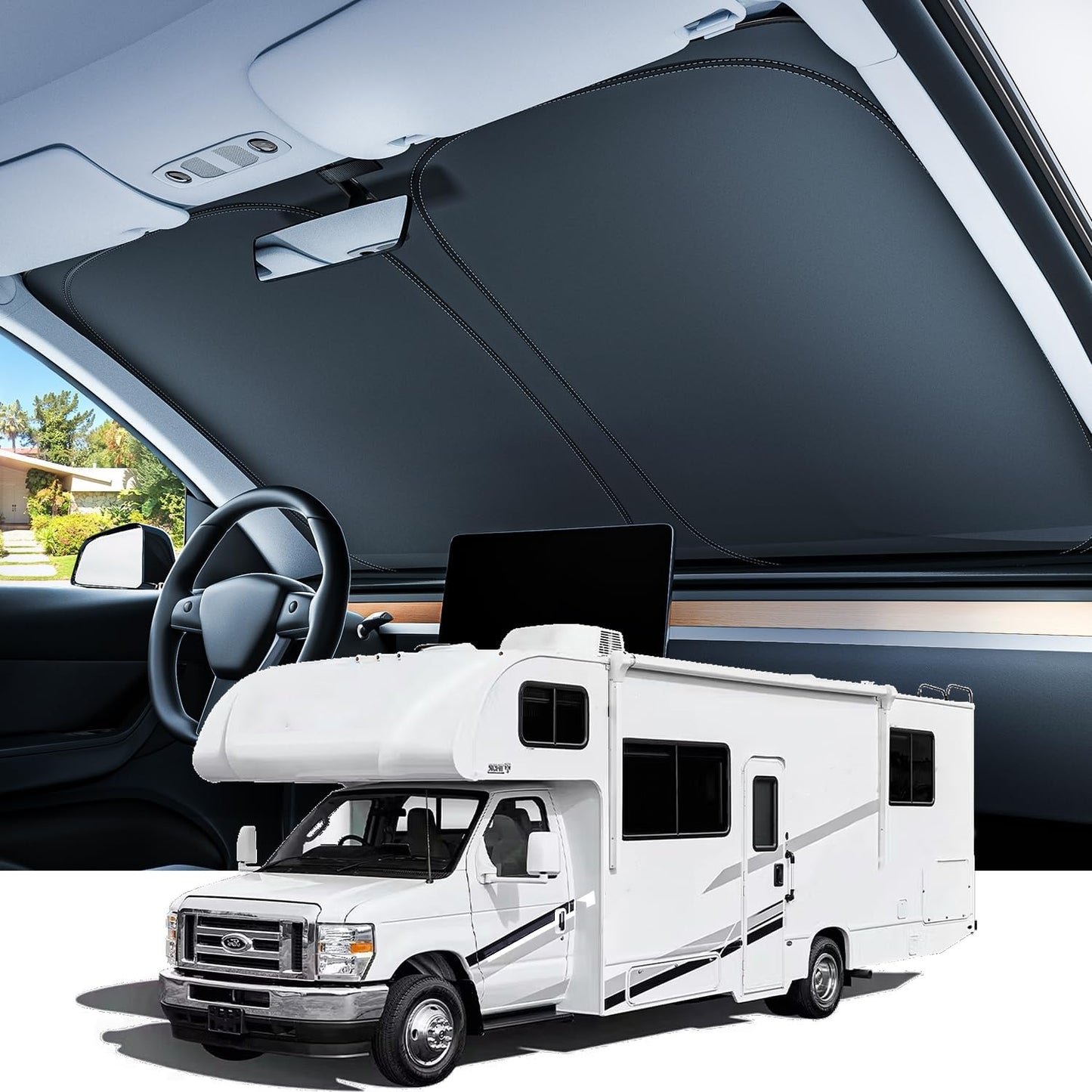 REEVAA 2025 Upgraded Car Windshield Sun Shade for Ultimate Protection