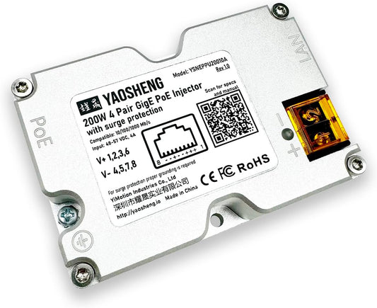 200W PoE Injector with Comprehensive Protection for Starlink Models