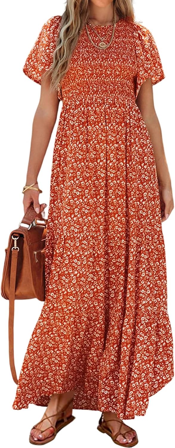 PRETTYGARDEN Women's Floral Maxi Dress for Summer 2025 Style