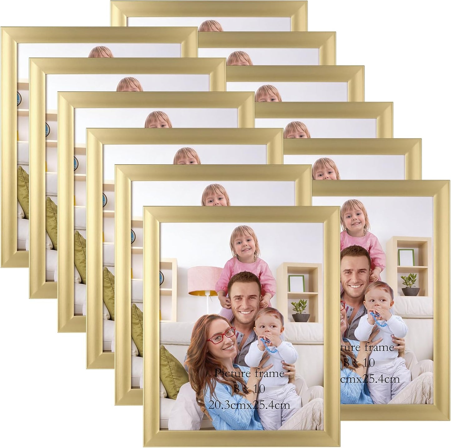 Elegant Gold 8x10 Picture Frames Set of 12 for Stylish Display