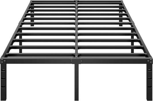 Metal Platform Bed Frame 18 Inch Tall with Strong Support Slats
