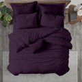 Super Oversized King Duvet Cover 120in x 120in Plum - Luxury Cotton