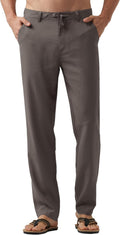 Men's Linen Pants Casual Drawstring Beach Summer Lightweight