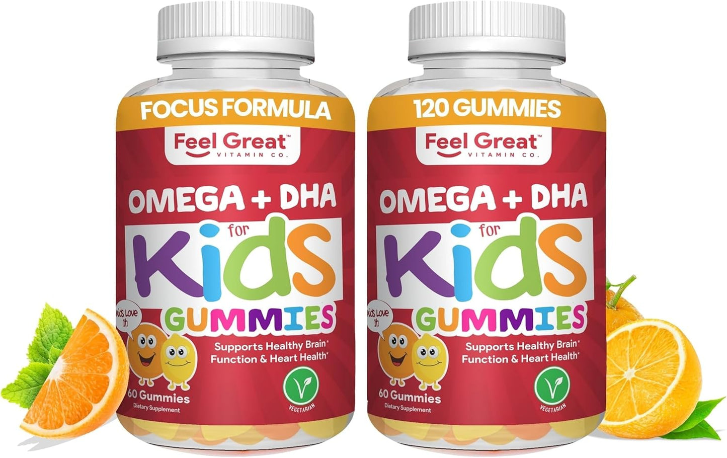 Kids DHA Gummies with Omega 3 6 9 for Healthy Brain Function