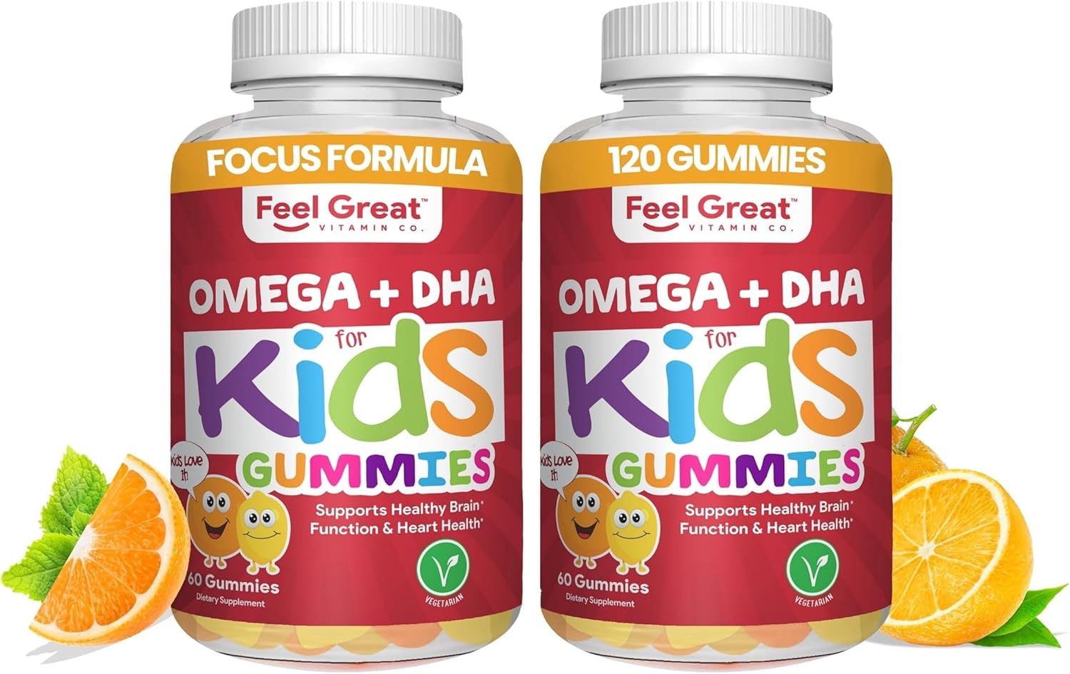 Kids DHA Gummies with Omega 3 6 9 for Healthy Brain Function