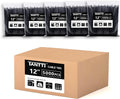 Zip Ties 12 in Black 5000 Pack - Durable 40lb Cable Ties