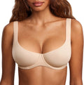 DOBREVA Women's Unlined Balconette Bra - Smooth Support (Style 9ZMT)