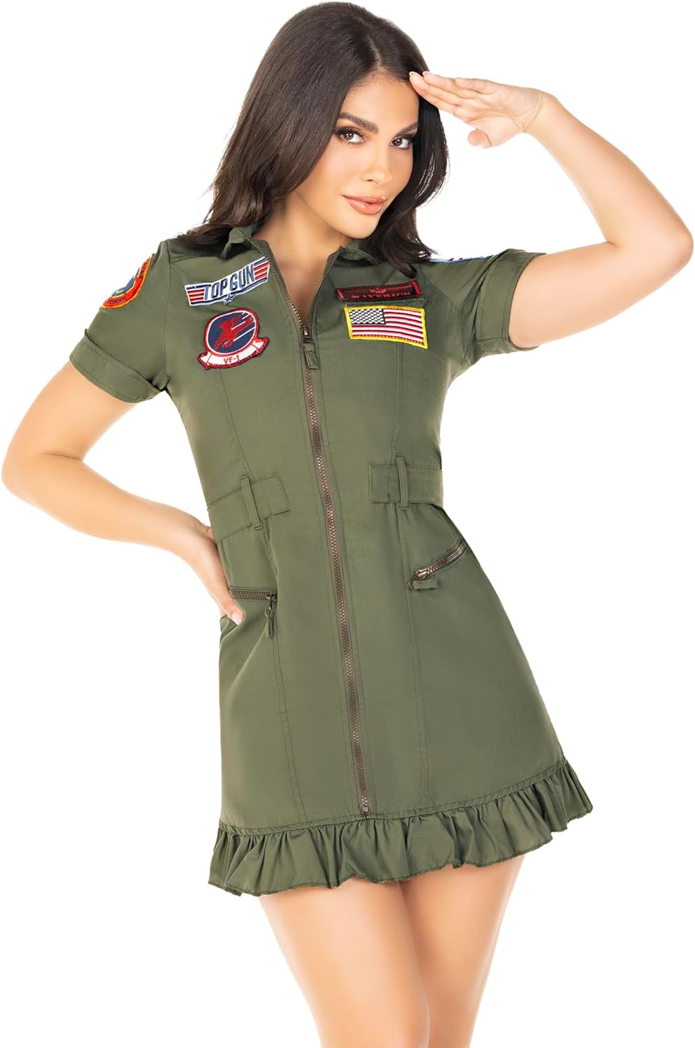 Top Gun Flight Dress Costume for Women by Leg Avenue - Fun & Sexy