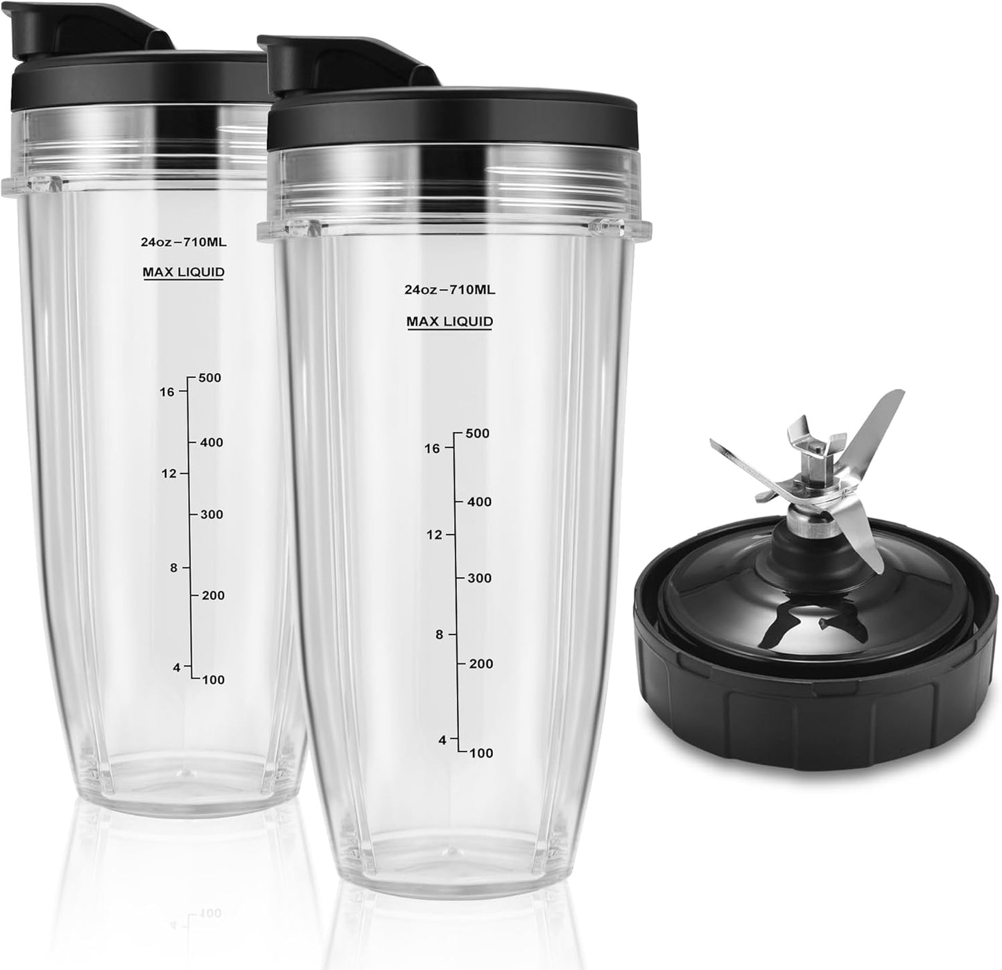 Ninja Blender Cups Set with To-Go Lids & Blade