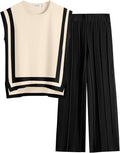 ANRABESS Women 2 Piece Lounge Set - Chic Cozy Knit Outfit