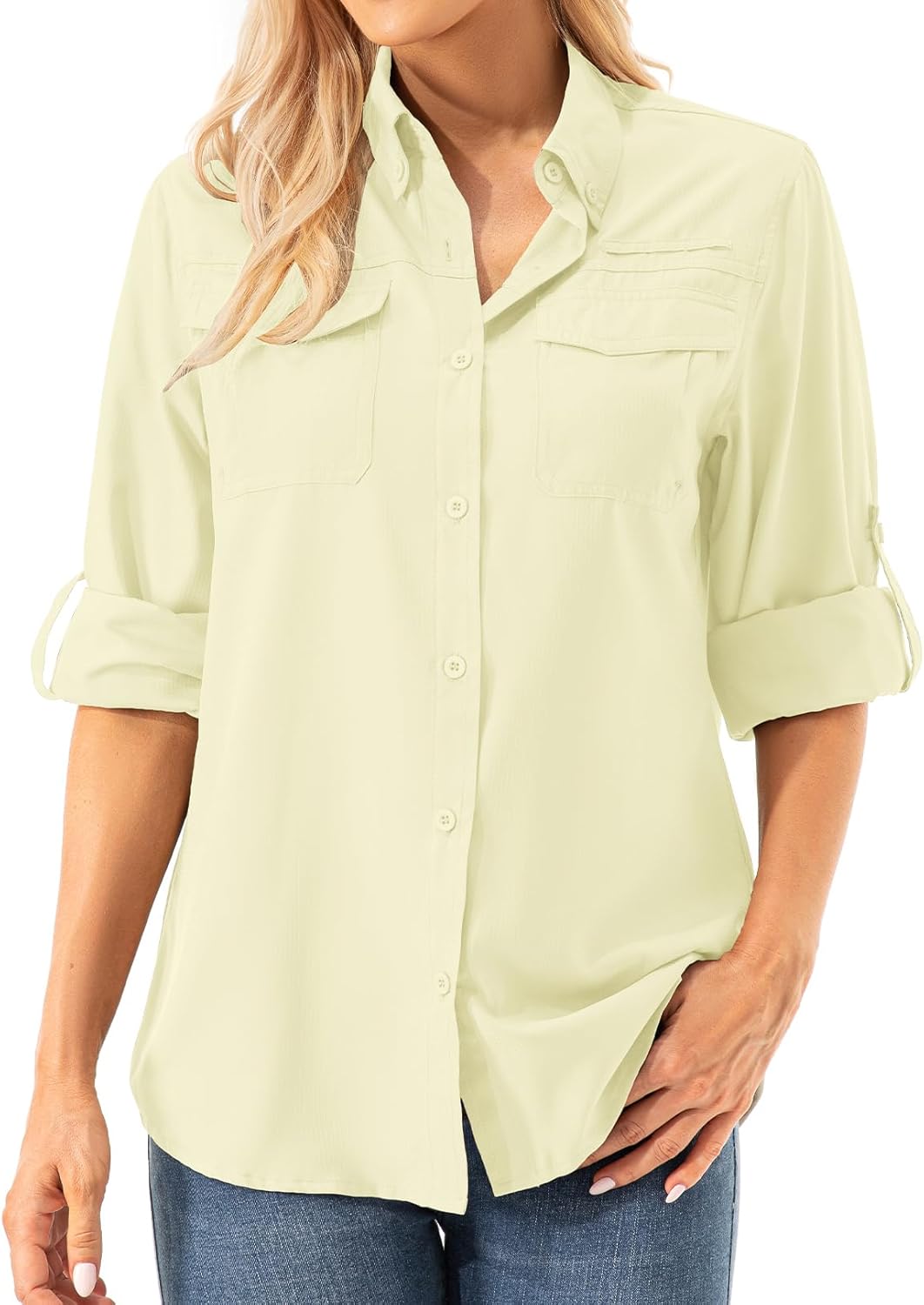 Womens UPF 50+ UV Sun Protection Long Sleeve Outdoor Shirts