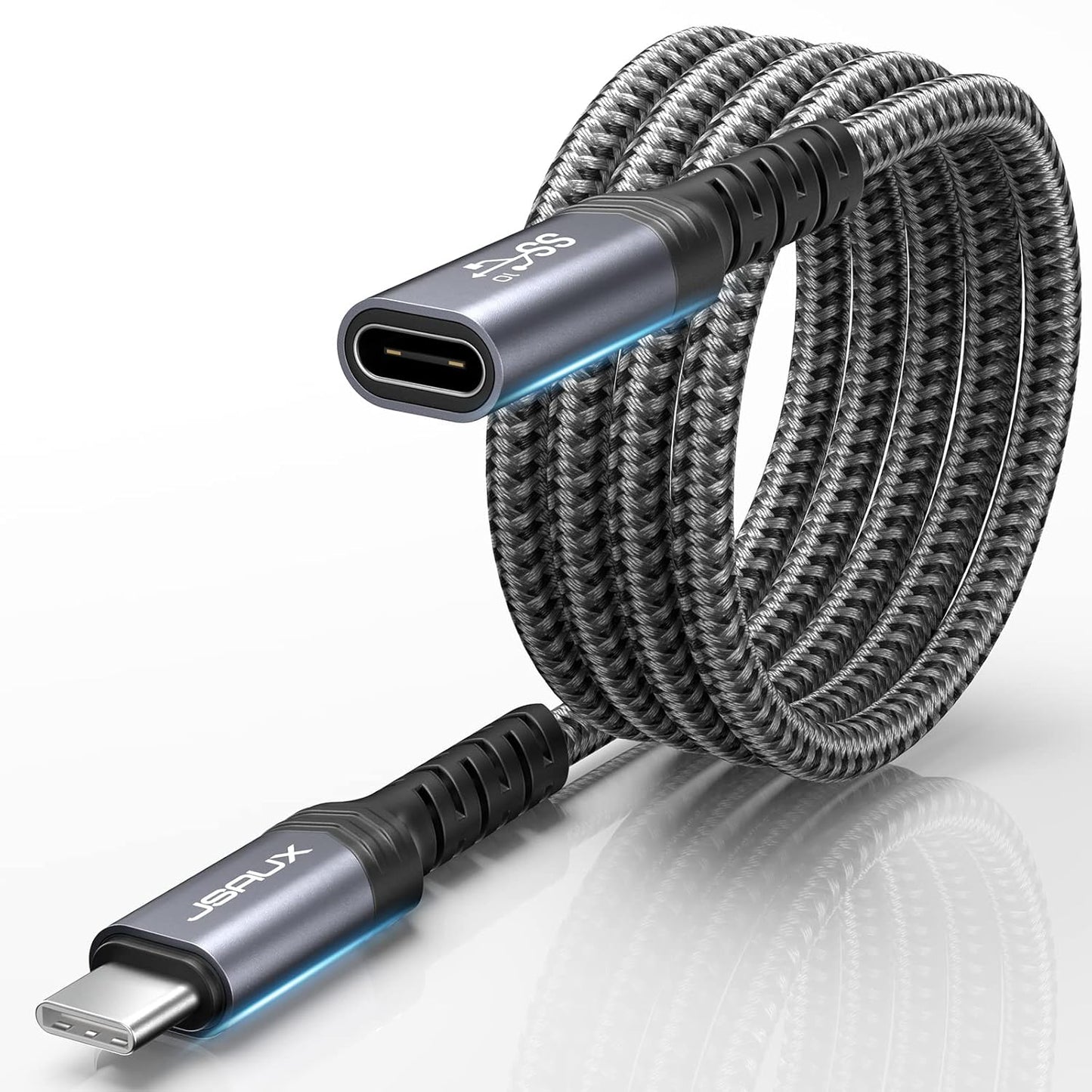 JSAUX 6.6FT USB C Extender - Fast Charge & 10Gbps Sync