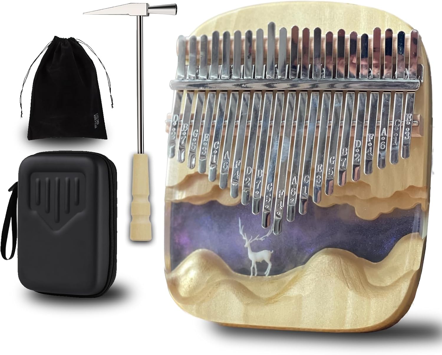 21 Key Kalimba Thumb Piano - Portable Musical Instrument for All